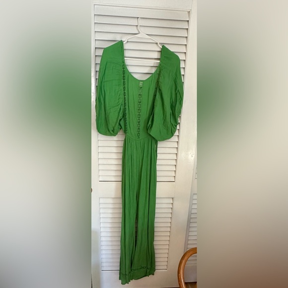 Free People Salerno Jumpsuit Green - Size S - Picture 6 of 8